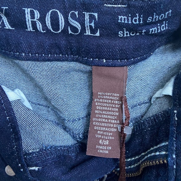 SOLD NWT Knox Rose Midi Dark Rinse Denim Short Sz6 - Picture 4 of 4